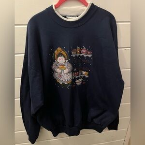 VTG Grandma Cottagecore “Happiness Is Homemade” Pullover Sweatshirt Size XL